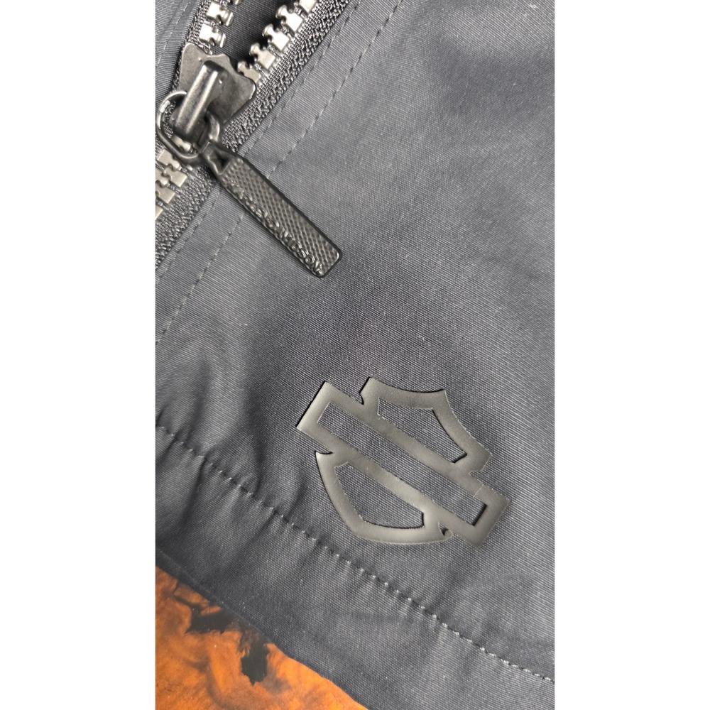 Harley-Davidson Logo Moto Black Biker Vest Premium Streetwear Y2k Utility - Picture 6 of 8